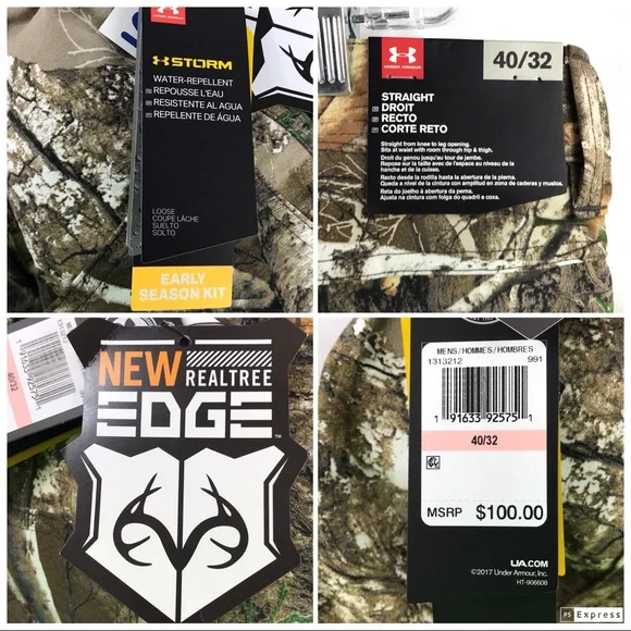 New Under Armour Field Ops Pants Real Tree Edge